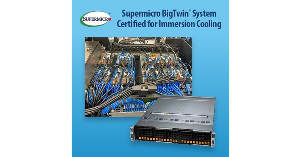 Industry First — Supermicro Systems Certified by Intel for an Immersion Cooling Solution
